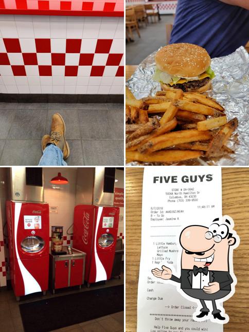 See this picture of Five Guys