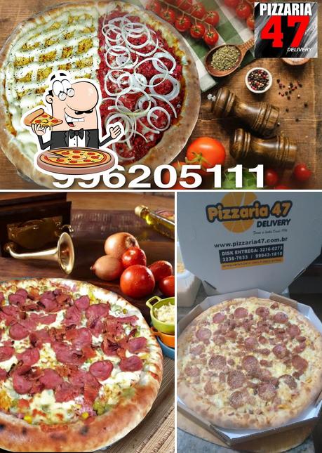 Consiga pizza no Pizzaria 47 Delivery