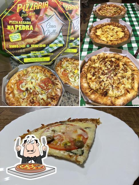 No Pizzaria Casa Bella - Vila Orlandelia, você pode provar pizza