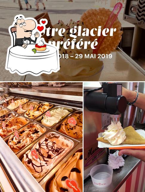 Cap Ice Gruissan port sert une éventail de plats sucrés