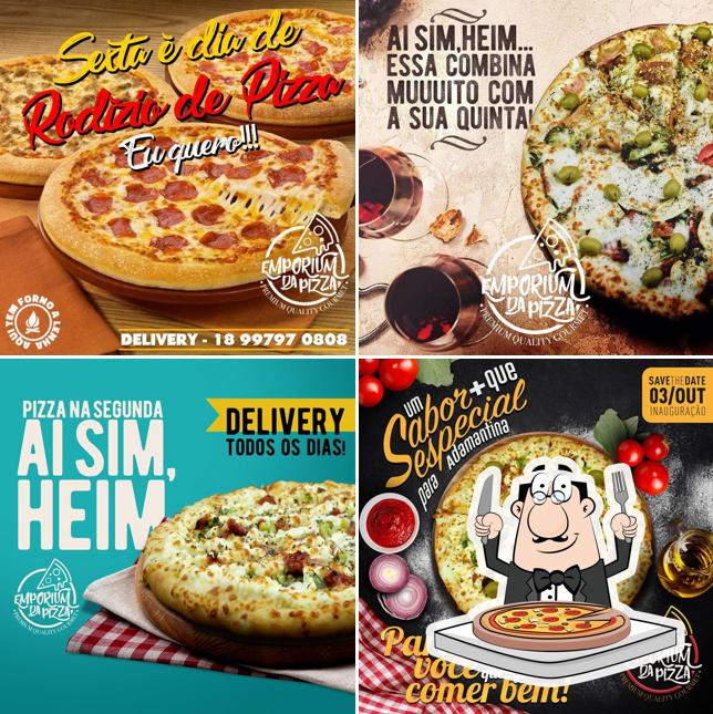 Peça diversos estilos de pizza