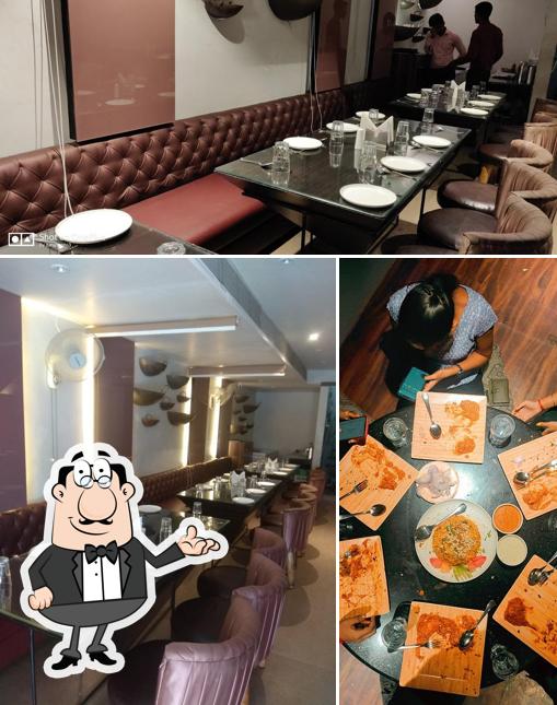 Take a seat at one of the tables at Fine Dine