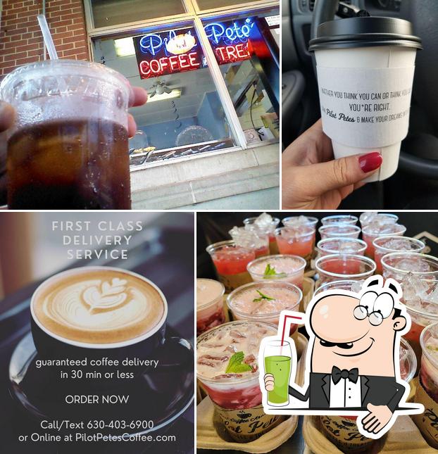 Enjoy a beverage at Pilot Pete's Coffee & Treats, LLC