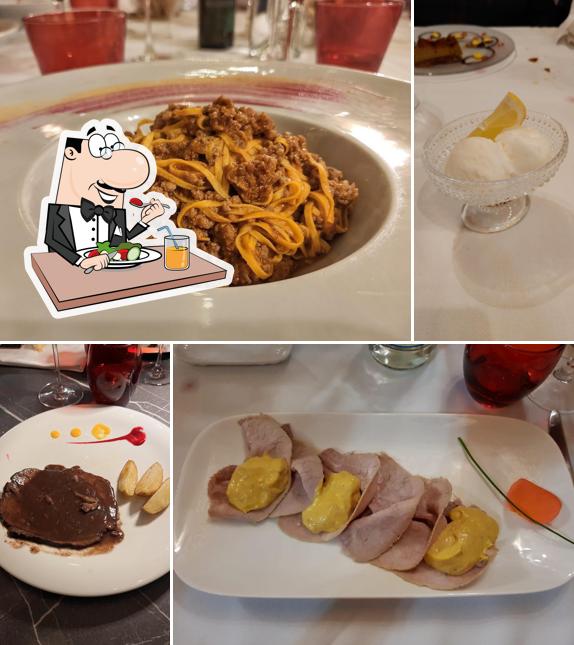 Cibo al Trattoria ristorante con Camere Cortiletto D'Alba