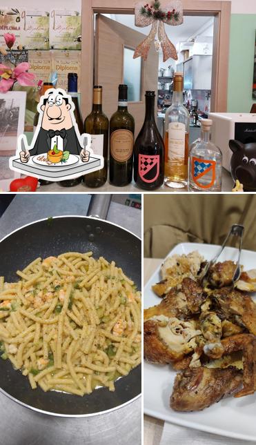 La cibo e alcol del ristorante