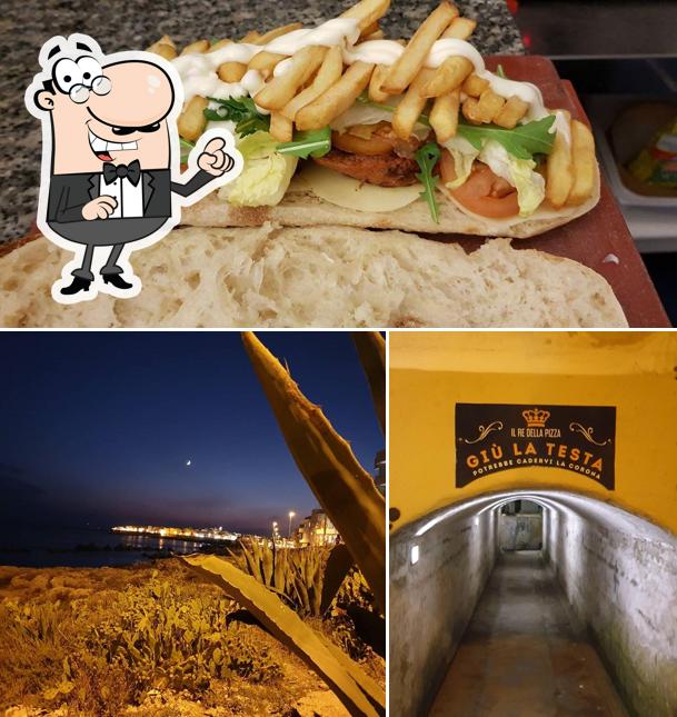 La esterno e cibo del ristorante