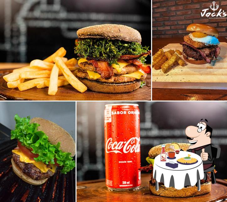 Try out a burger at Jack's Bar e Hamburgueria