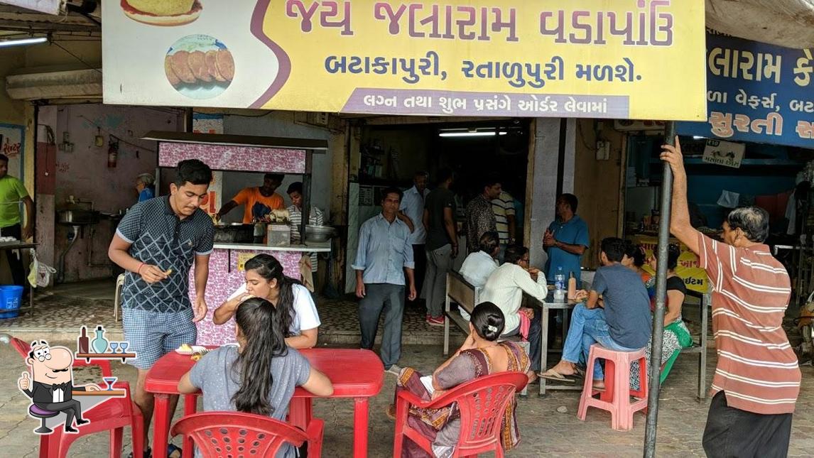 The interior of Jalaram Vadapav