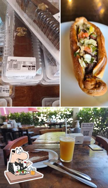 Confira a foto ilustrando comida e bebida no Empório dos Pães