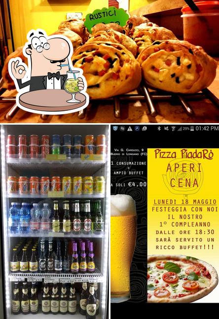 Guarda la immagine che raffigura la bevanda e cibo di Pizza PiadaRò