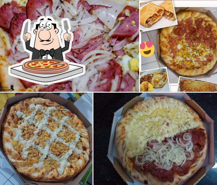 Escolha diferentes tipos de pizza