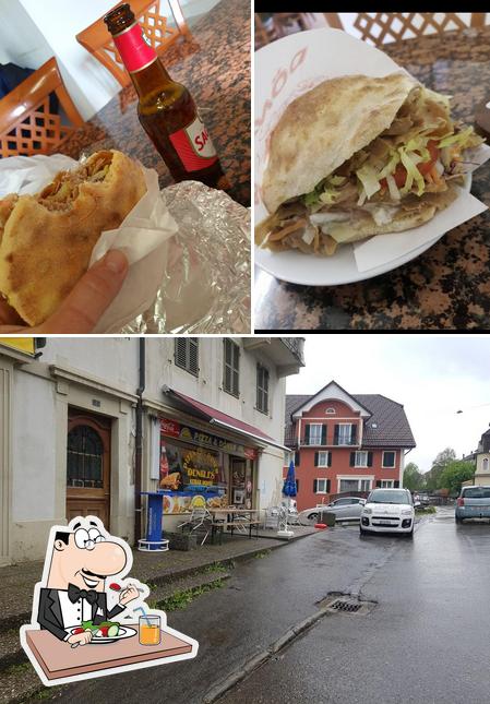 La cibo e esterno del ristorante
