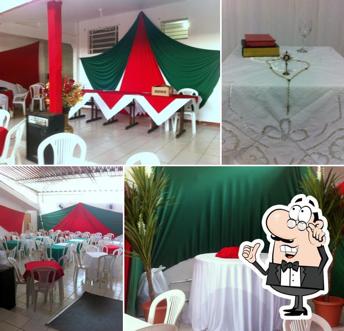 O interior do Tenda's Pizzaria