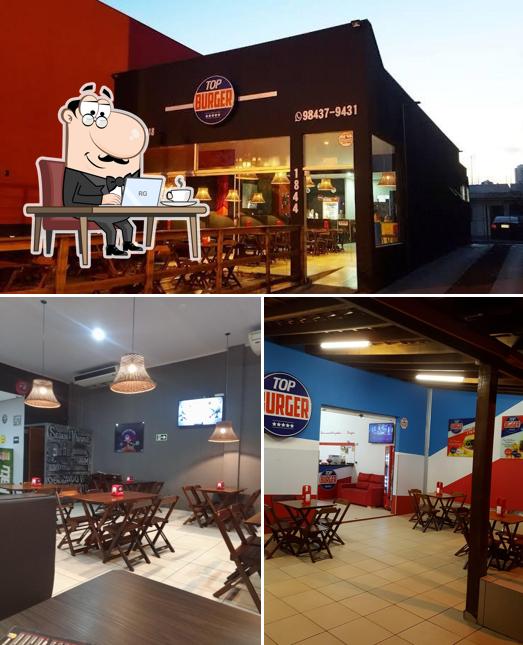 O interior do Top Burger