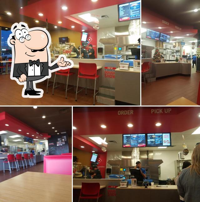 The interior of Domino's Pizza