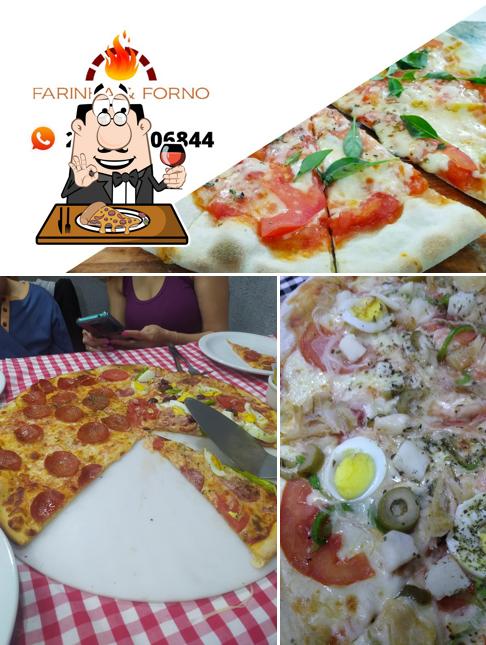 Consiga pizza no Farinha & Forno Pizzaria e Bar