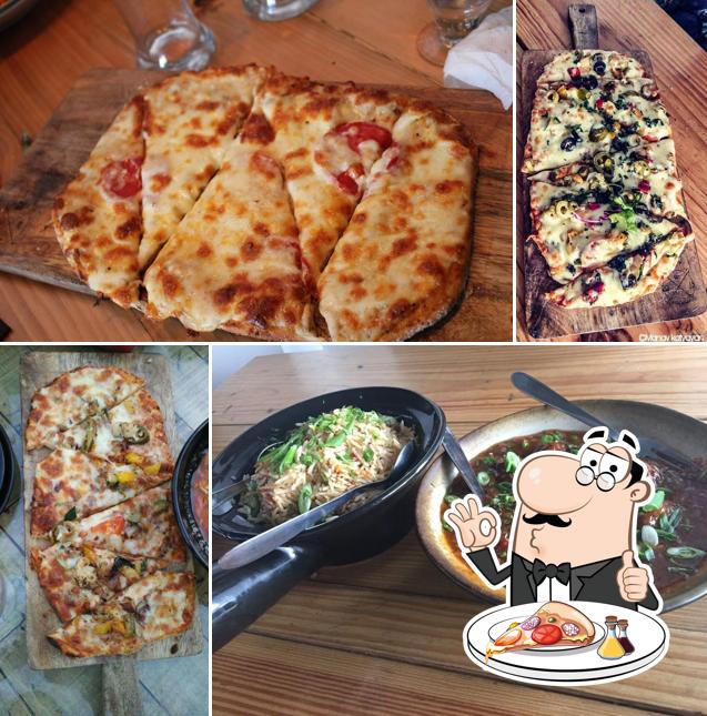 Pick various types of pizza