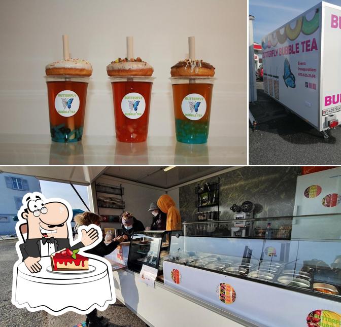 Food truck BUTTERFLY BUBBLE TEA propose une sélection de plats sucrés