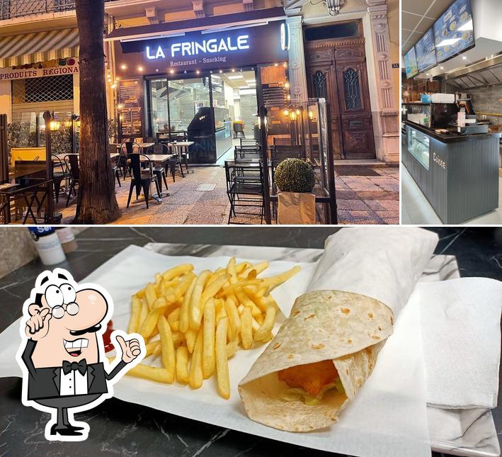 La photo de la intérieur et burger concernant Snack La Fringale