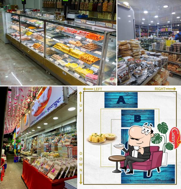 The interior of Gaurav Sweets & Namkeen