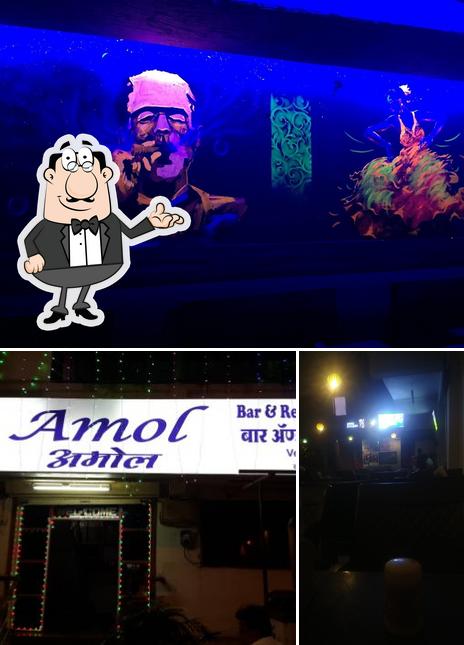 The interior of Amol Bar & Restaurant