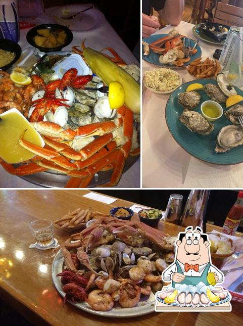 Order seafood at Mad Crabber Restaurant