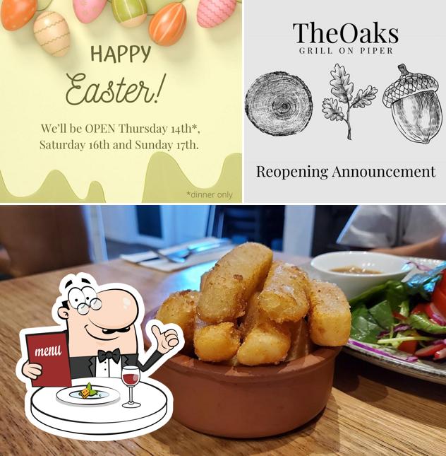 The Oaks Grill on Piper in Restaurant menu and reviews