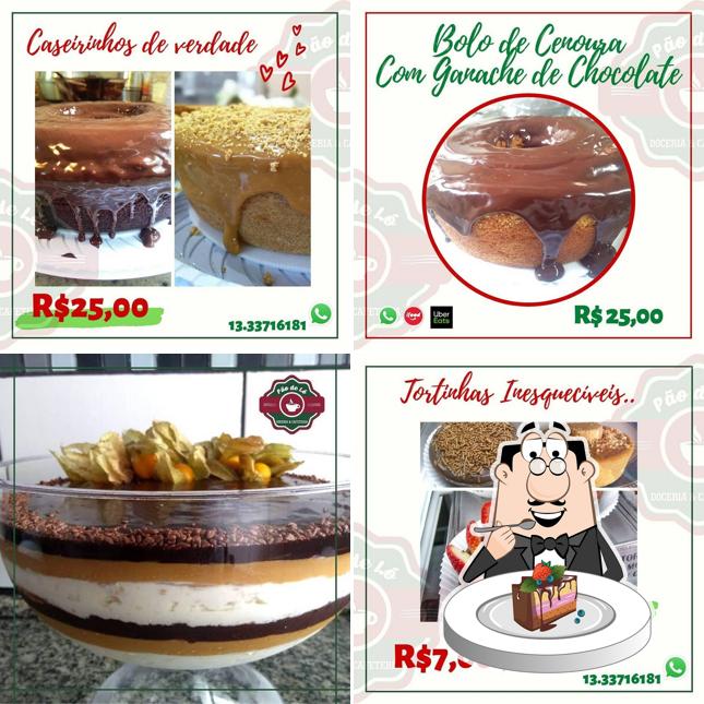 Bolo de chocolate em Doceria Pão de Ló