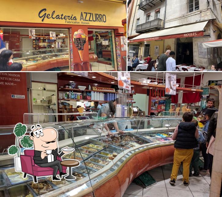 L'intérieur de gelateria azzurro