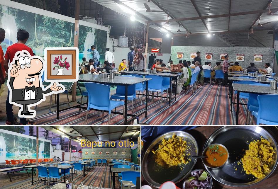 Bapu no Otlo ( બાપુનો ઓટલો) is distinguished by interior and food