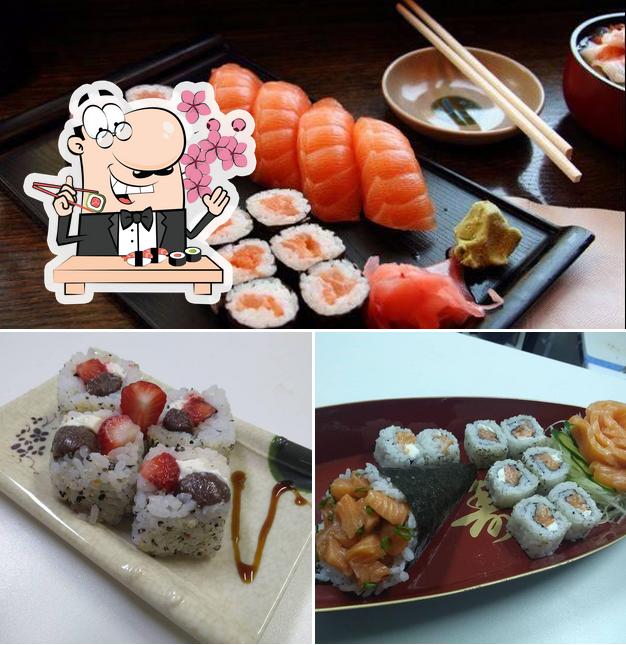 Prove diferentes opções de sushi