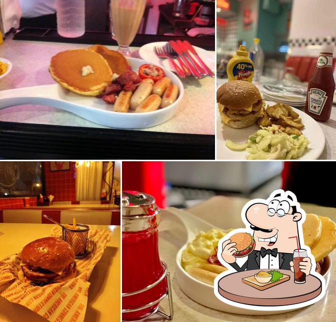 Order a burger at All American Diner