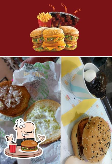 Try out a burger at McDonald's Shalimar Bagh