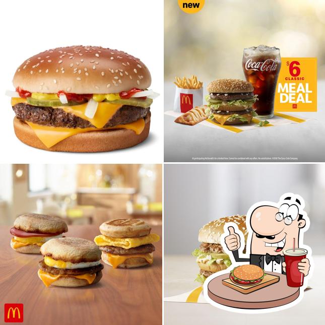 Try out a burger at McDonald's