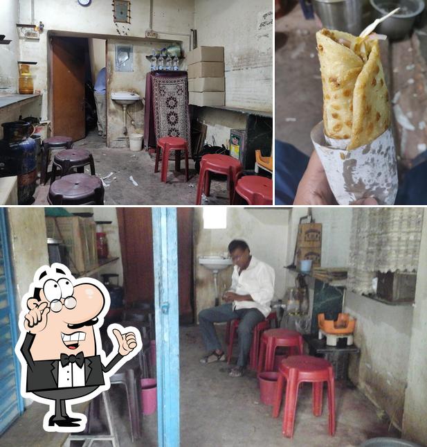 The restaurant's interior and dessert