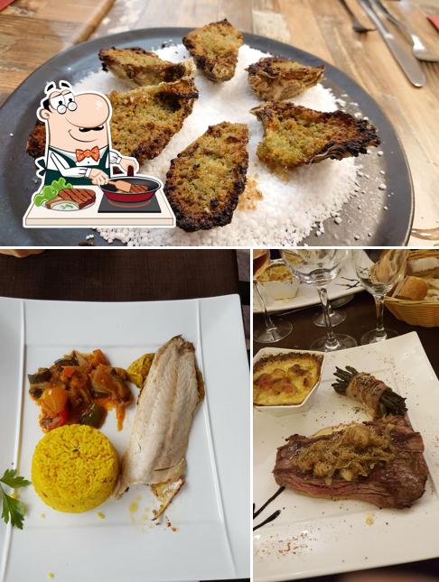 Get meat dishes at restaurant le peyrat