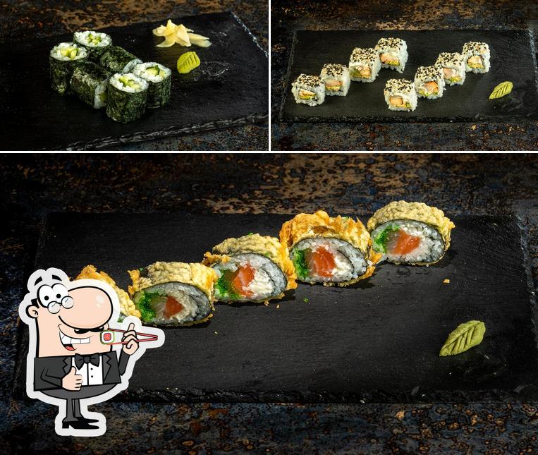 Sushi rolls are served at Magic Sushi