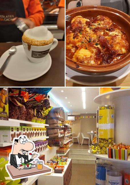 Entre diversos coisas, comida e bebida podem ser encontrados no Chocolates Brasil Cacau Ipanema 180 loja C