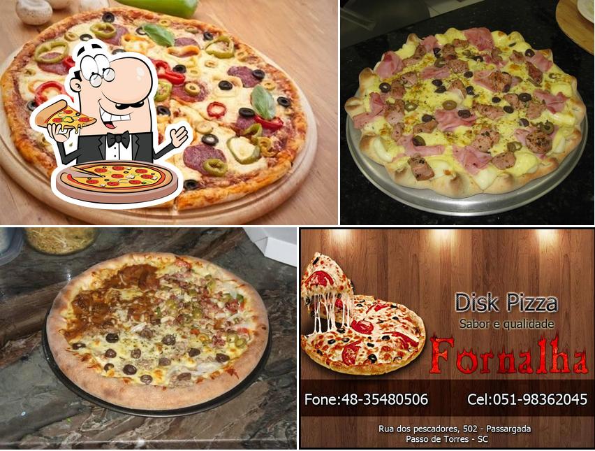 Consiga pizza no Disk Pizza Fornalha