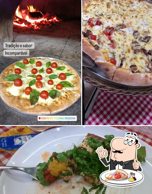 Experimente pizza no Dom Pietro Pizzaria Forno a Lenha