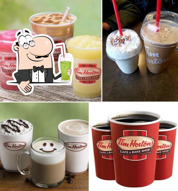 Enjoy a drink at Tim Hortons