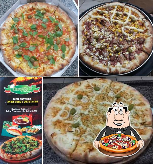 Escolha diferentes tipos de pizza