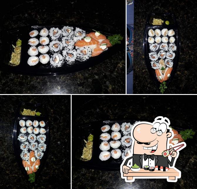 Rolos de sushi são disponibilizados no Temaki do Cheff