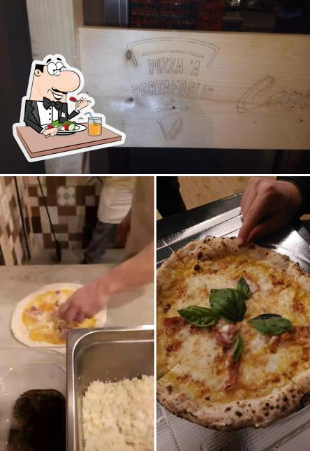 Questa è la foto che raffigura la cibo e interni di Pizza a portafoglio