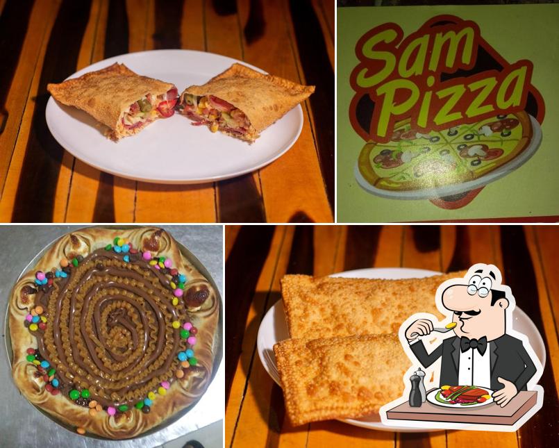 Platos en Sam Pizza