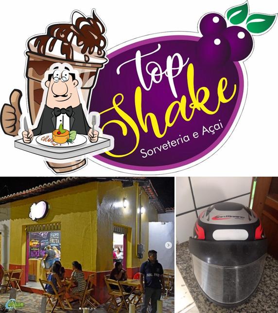 A foto do Top Shake’s comida e interior