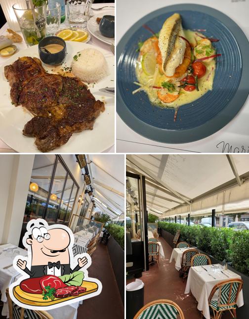 Try out meat meals at Brasserie Marion