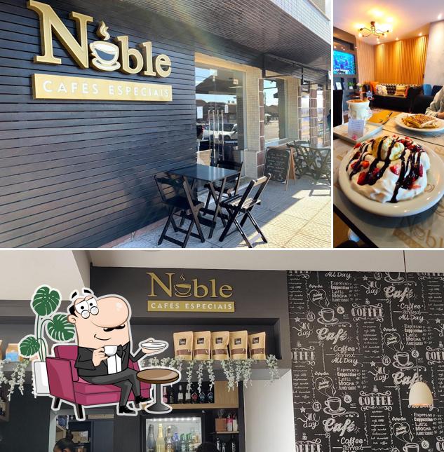 O interior do Noble Cafés Especiais