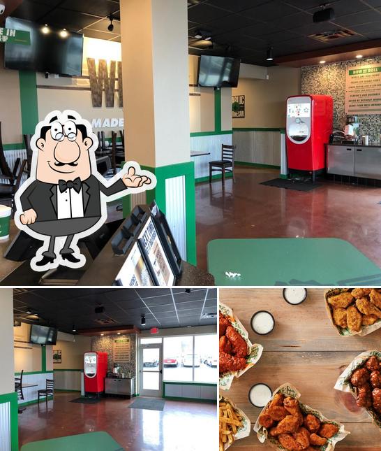 Wingstop is distinguished by interior and food