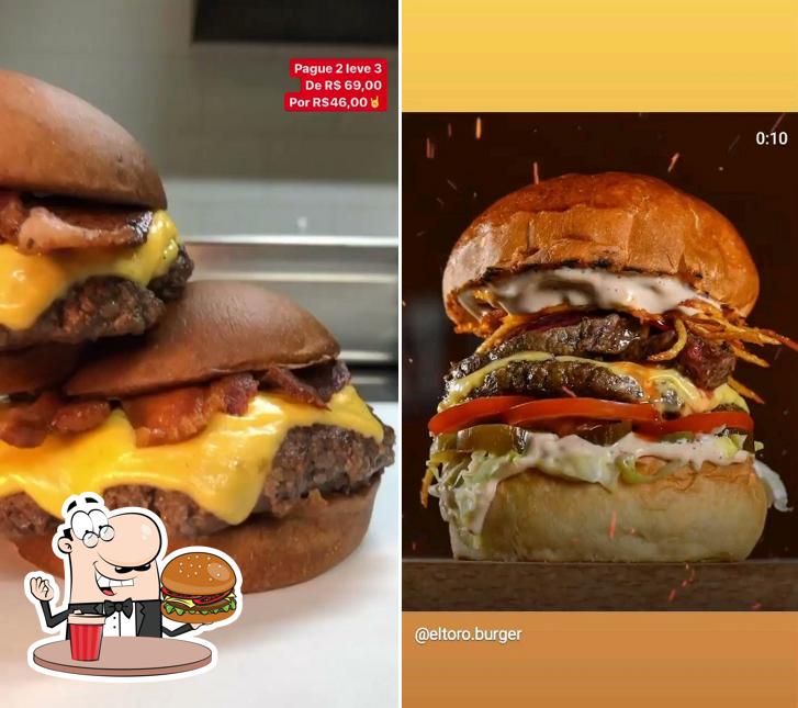 Hambúrguer em El Toro Burger